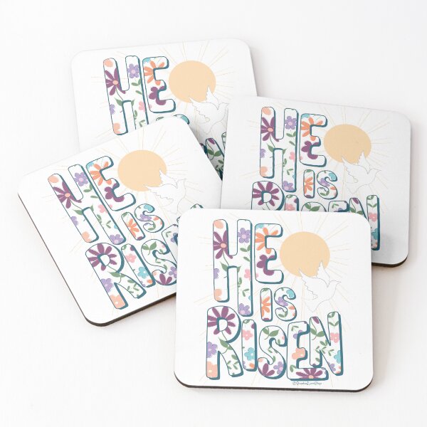 Item preview, He is Risen, Religious Typography © GraphicLoveShop designed and sold by Graphic Love Shop.