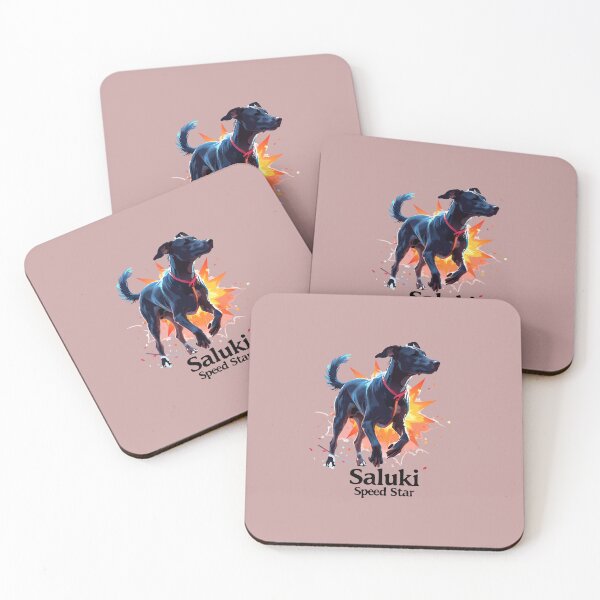Item preview, Saluki Speed Star sticker - Fastest Dog Breed Artistic Design designed and sold by Thread-Verse.