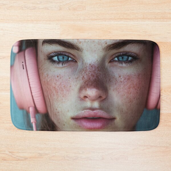 Item preview, Young woman with headphones designed and sold by anytka.