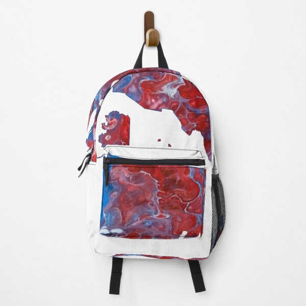 Item preview, USA on Map - Patriotic - Flow Art / Pour Painting - jdp-04-0023 designed and sold by ANomadDesigns.