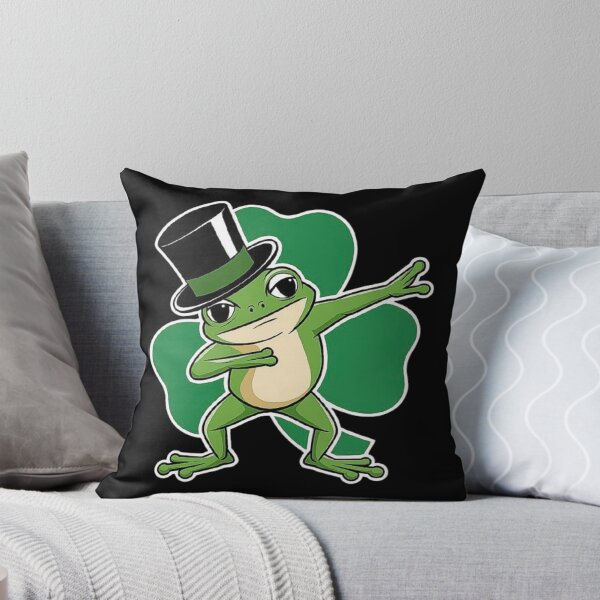 Item preview, Dabbing Frog with Top Hat and Clover Background-For Frogs Lovers designed and sold by love3617.