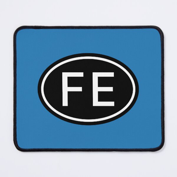 Item preview, FE Initials Monogram Oval White Letters designed and sold by Jeallan Designs.