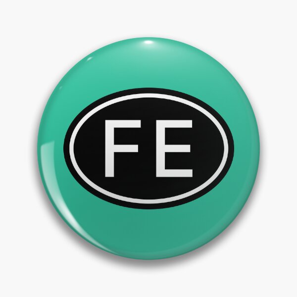 Item preview, FE Initials Monogram Oval White Letters designed and sold by Jeallan Designs.