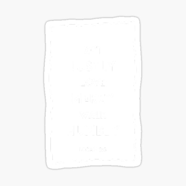 Vista previa del artículo con la obra «Camina con humildad, cita bíblica cristiana», diseñado y vendido por Merchattack.