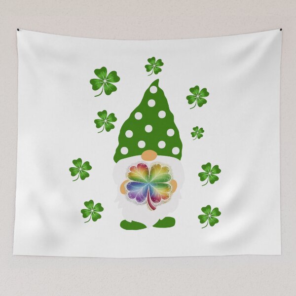 Item preview, Gnomo de la suerte con trébol irlandés teñido anudado Feliz día de San Patricio designed and sold by CharismaSklep.