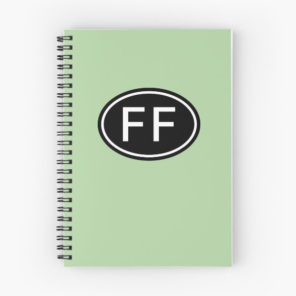 Item preview, FF Initials Monogram Oval White Letters designed and sold by Jeallan Designs.