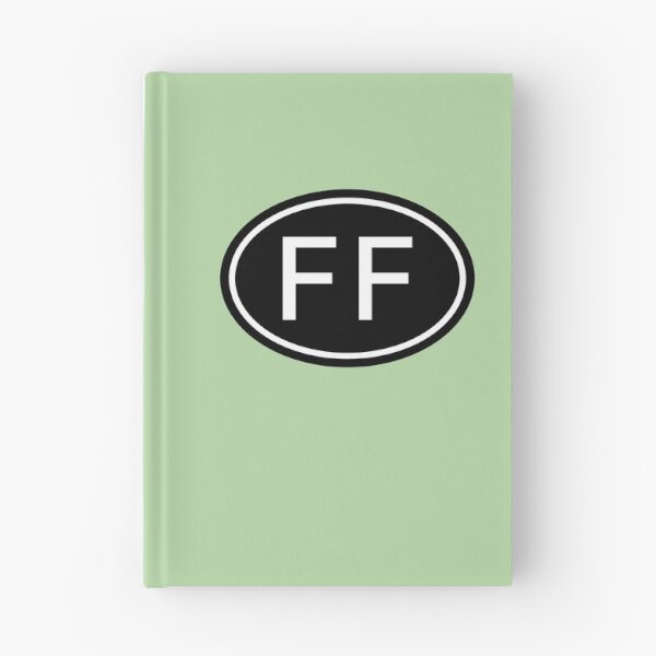 Item preview, FF Initials Monogram Oval White Letters designed and sold by Jeallan Designs.