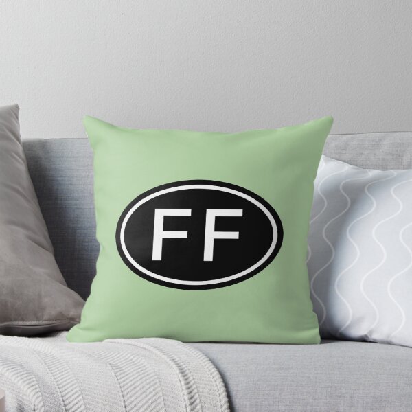 Artikelvorschau, FF Initialen Monogramm ovale weiße Buchstaben entworfen und verkauft von Jeallan Designs.