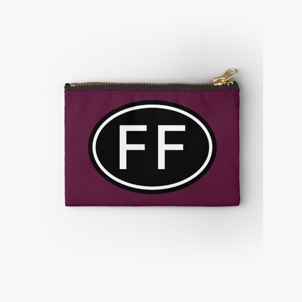 Aperçu de l'œuvre Initiales FF Monogramme Lettres ovales blanches créée et vendue par Jeallan Designs.
