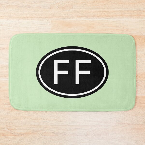 Item preview, FF Initials Monogram Oval White Letters designed and sold by Jeallan Designs.