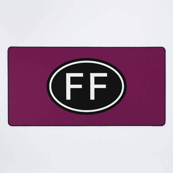 Item preview, FF Initials Monogram Oval White Letters designed and sold by Jeallan Designs.