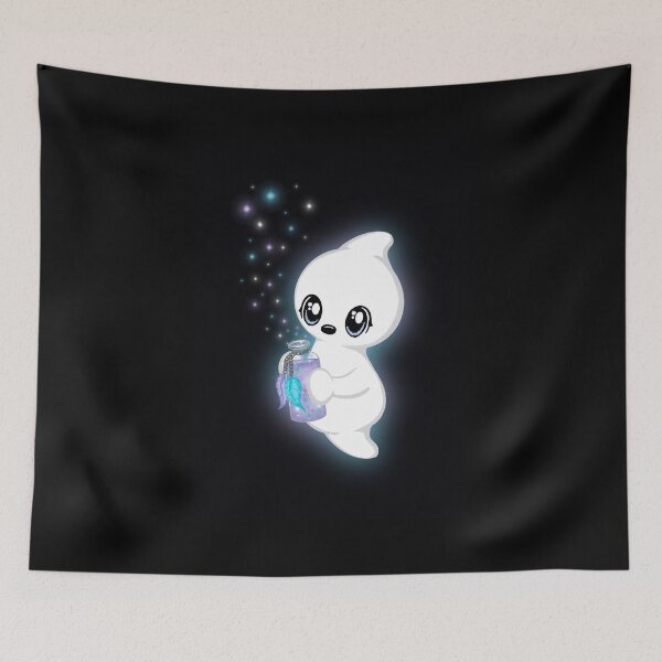 Item preview, cute ghost with magic bottle designed and sold by Pezi-Creation.