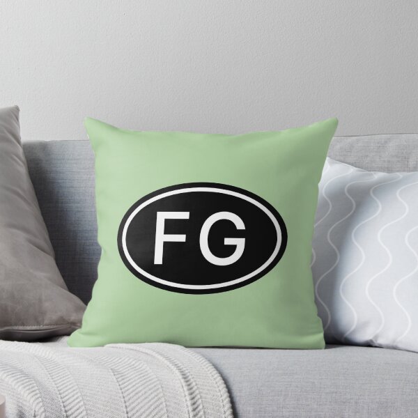 Item preview, FG Initials Monogram Oval White Letters designed and sold by Jeallan Designs.