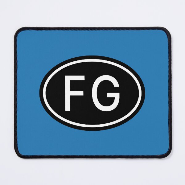 Item preview, FG Initials Monogram Oval White Letters designed and sold by Jeallan Designs.