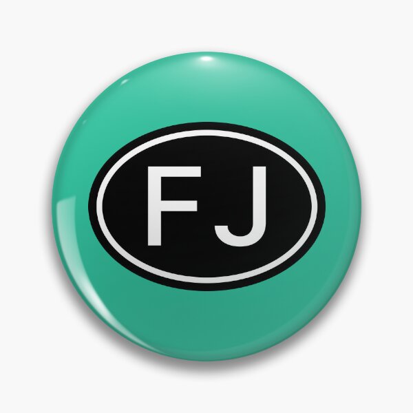 Item preview, FJ Initials Monogram Oval White Letters designed and sold by Jeallan Designs.