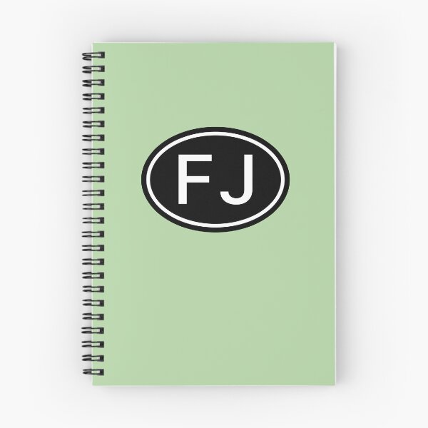 Item preview, FJ Initials Monogram Oval White Letters designed and sold by Jeallan Designs.
