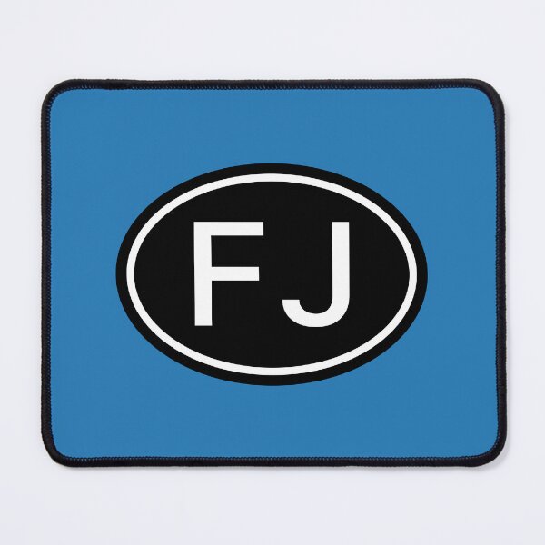 Item preview, FJ Initials Monogram Oval White Letters designed and sold by Jeallan Designs.
