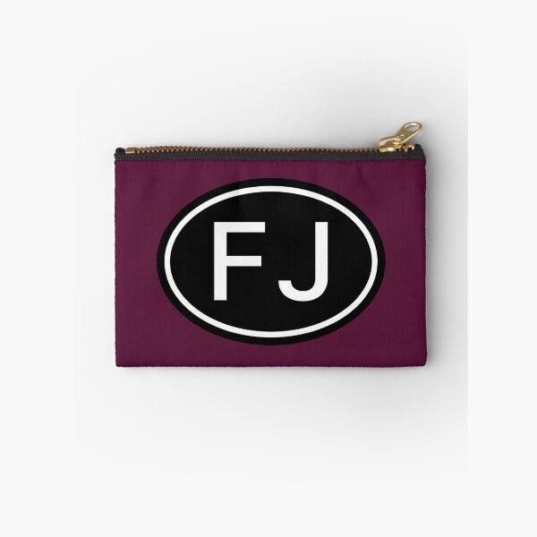 Item preview, FJ Initials Monogram Oval White Letters designed and sold by Jeallan Designs.