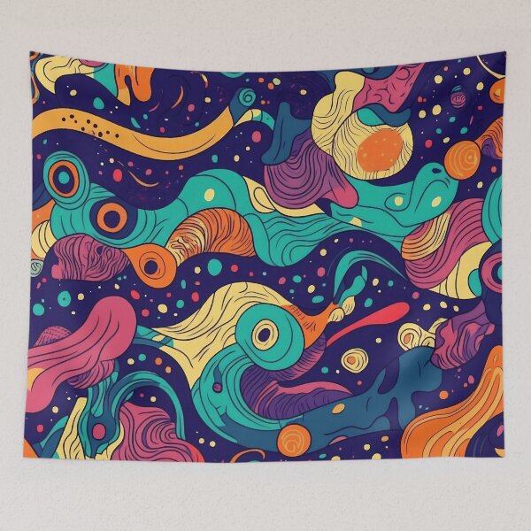 Item preview, Vibrant abstract swirls designed and sold by anytka.