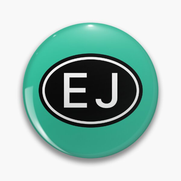Item preview, EJ Initials Monogram Oval White Letters designed and sold by Jeallan Designs.