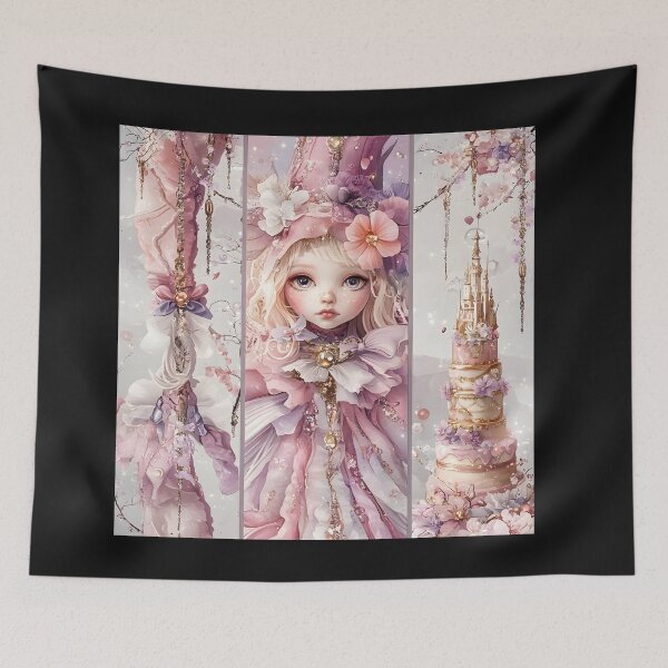 Item preview, Cute Mardi Gras Princess Fantasy Illustration – Whimsical Kawaii Magic designed and sold by AnnDesignStudio.