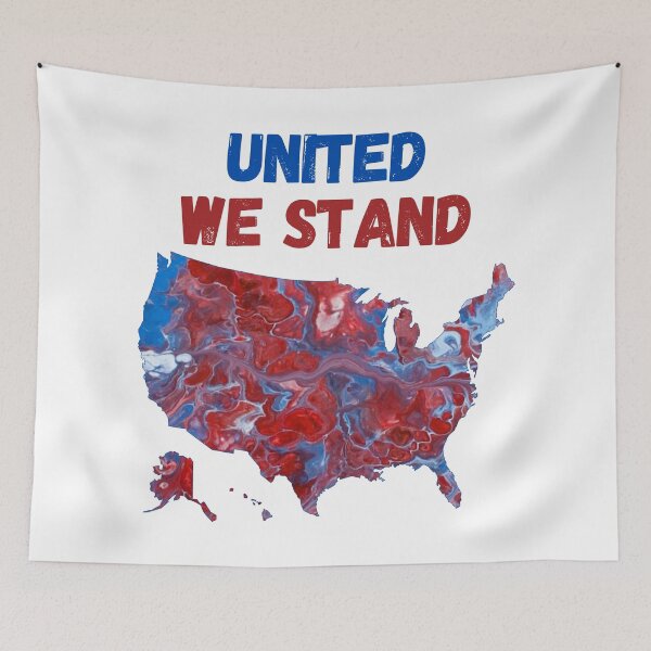 Item preview, United We Stand - Patriotic - Flow Art / Pour Painting - jdp-04-0020 designed and sold by ANomadDesigns.