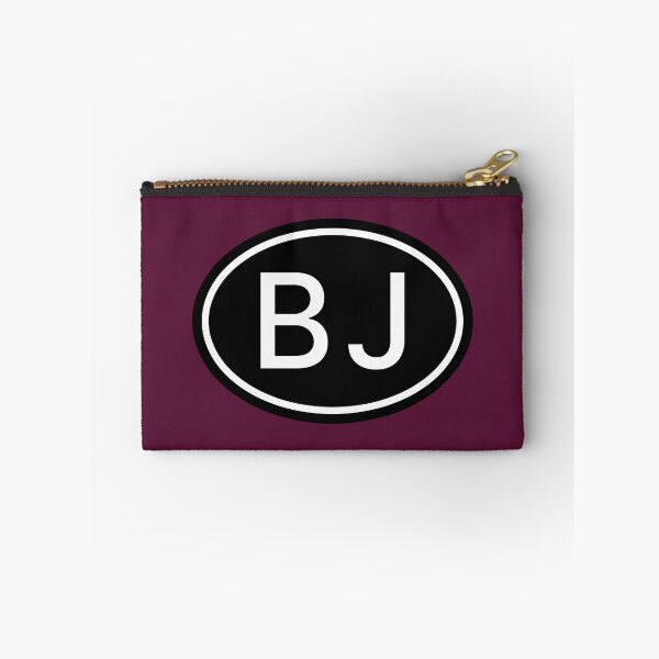 Item preview, BJ Initials Monogram Oval White Letters designed and sold by Jeallan Designs.
