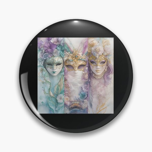 Item preview, Elegant Watercolor Mardi Gras Masquerade Mask Art – Lavish Pastel Carnival Aesthetic designed and sold by AnnDesignStudio.