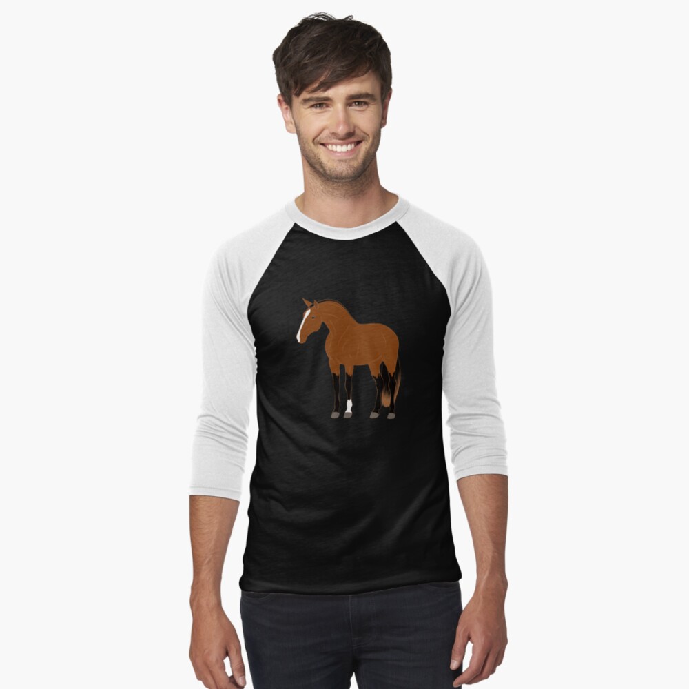 Aperçu de l'œuvre T-shirt baseball manches ¾ créée et vendue par WebEquitation.