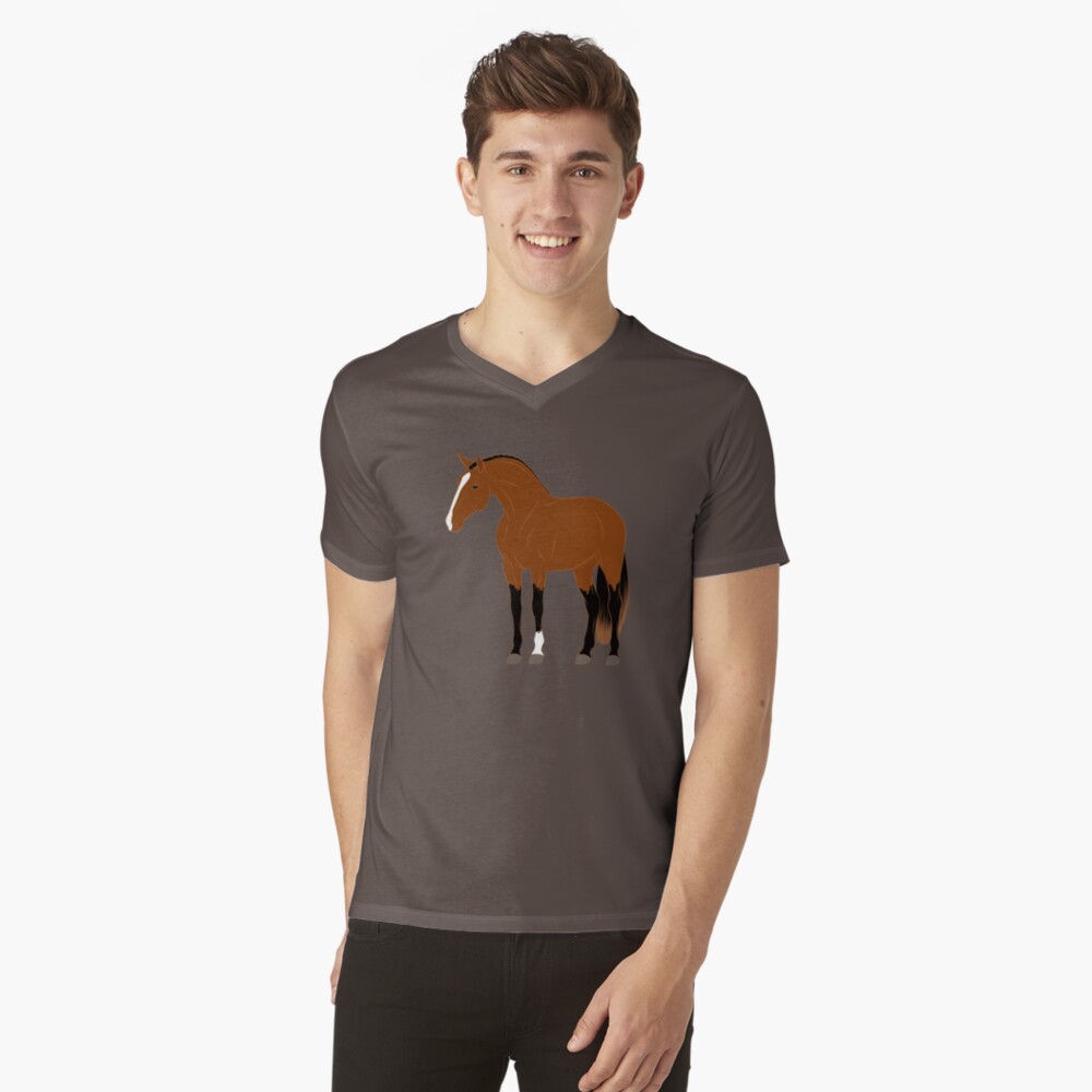 Aperçu de l'œuvre T-shirt col V créée et vendue par WebEquitation.