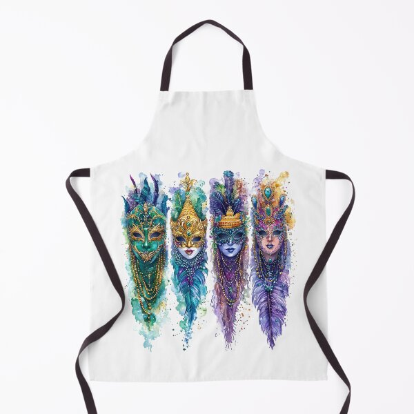 Item preview, Stunning Watercolor Mardi Gras Mask Set – Intricate, Pastel & Elegant designed and sold by AnnDesignStudio.