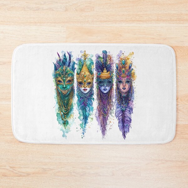 Item preview, Stunning Watercolor Mardi Gras Mask Set – Intricate, Pastel & Elegant designed and sold by AnnDesignStudio.