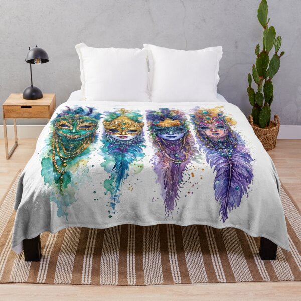 Item preview, Stunning Watercolor Mardi Gras Mask Set – Intricate, Pastel & Elegant designed and sold by AnnDesignStudio.
