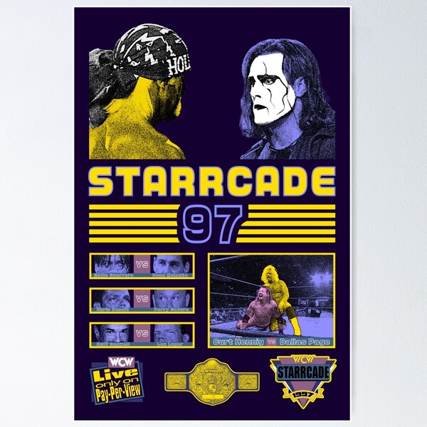 Starrcade 97 Vintage Poster (Black and White)