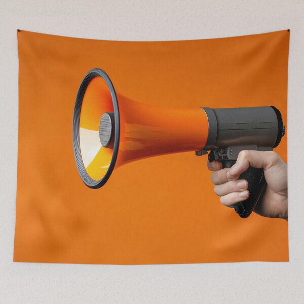 Item preview, Bright background megaphone designed and sold by anytka.