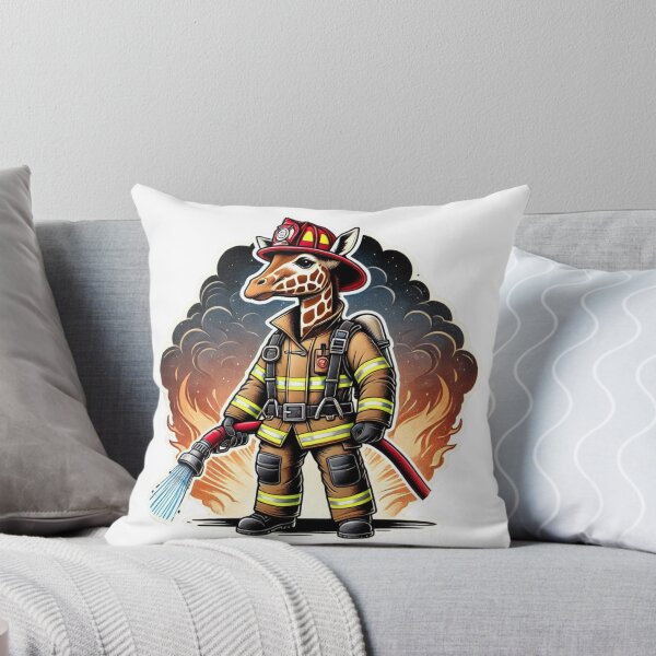 Item preview, Giraffe as a heroic firefighter  designed and sold by BrinaandPops.