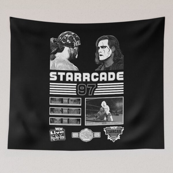 Item preview, Póster vintage de Starrcade 97 (blanco y negro) designed and sold by Tactical2na.