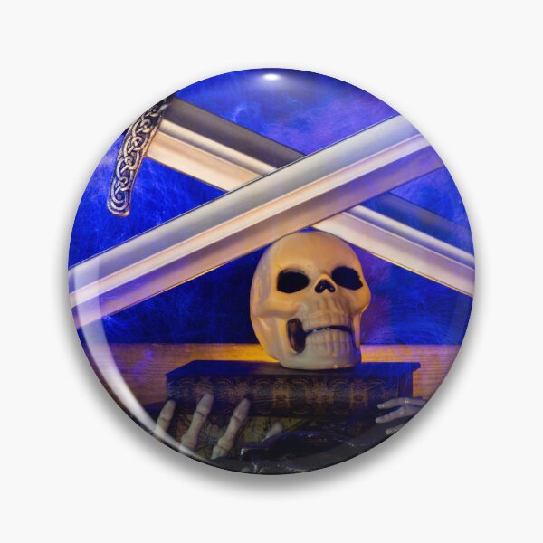 Item preview, Skulls and Swords with Blue Flames designed and sold by Split2ndPhotos.