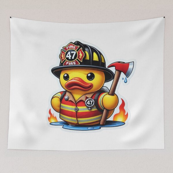 Item preview, Rubber Duck brave firefighter with an ax designed and sold by BrinaandPops.