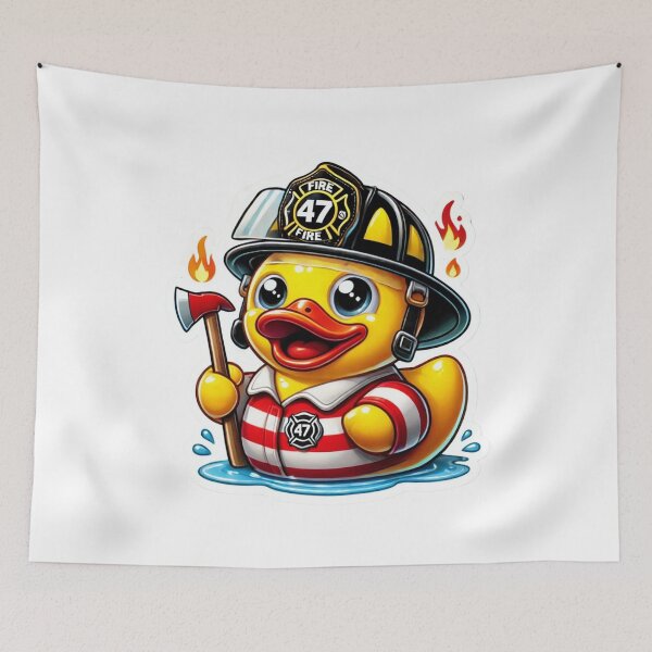 Item preview, Happy Rubber Duck brave firefighter  designed and sold by BrinaandPops.