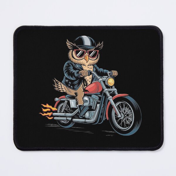 Item preview, Cool Biker Owl on a Motorcycle with Flames-For Owl Lovers designed and sold by love3617.