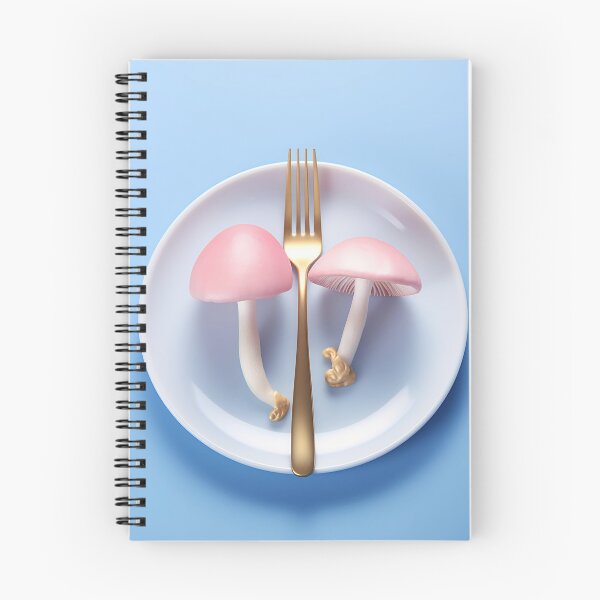 Item preview, Pink mushrooms on a white plate designed and sold by anytka.