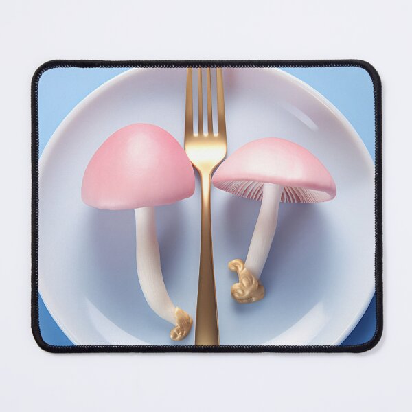 Item preview, Pink mushrooms on a white plate designed and sold by anytka.