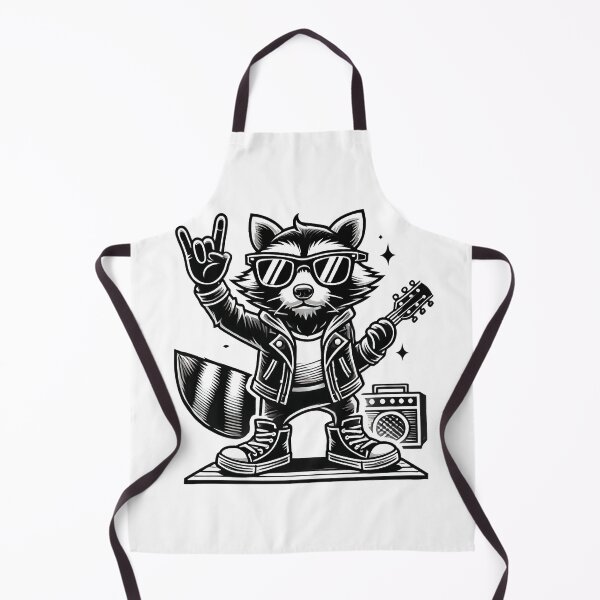 Item preview, Retro Raccoon Rock – Funny Music Gift for Men, Women & Kids designed and sold by BasmaAtef.