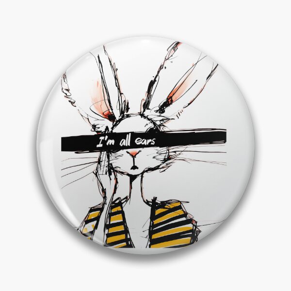 Item preview, I'm All Ears – Quirky Rabbit Illustration designed and sold by ArtSE46.