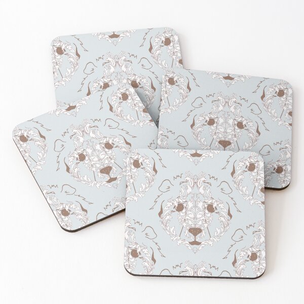 Item preview, Damask of mice And birds on face of bear designed and sold by just3notes.