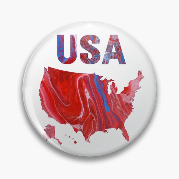 Item preview, USA Map - Patriotic - Flow Art / Pour Painting - jdp-04-0019 designed and sold by ANomadDesigns.