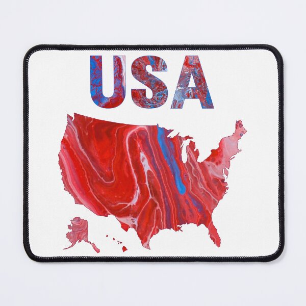 Item preview, USA Map - Patriotic - Flow Art / Pour Painting - jdp-04-0019 designed and sold by ANomadDesigns.