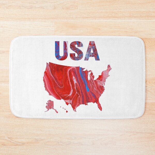 Item preview, USA Map - Patriotic - Flow Art / Pour Painting - jdp-04-0019 designed and sold by ANomadDesigns.