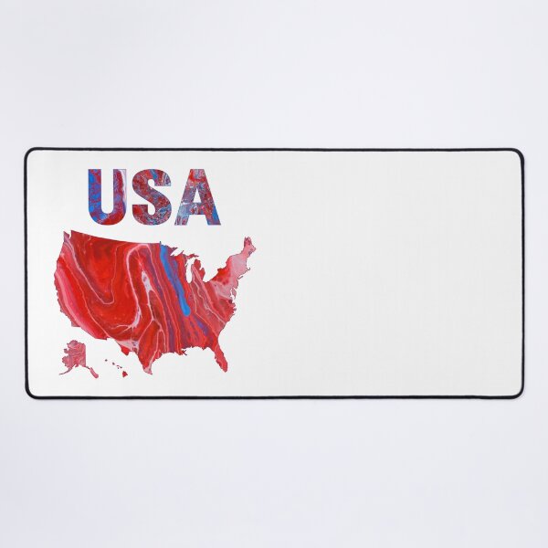 Item preview, USA Map - Patriotic - Flow Art / Pour Painting - jdp-04-0019 designed and sold by ANomadDesigns.